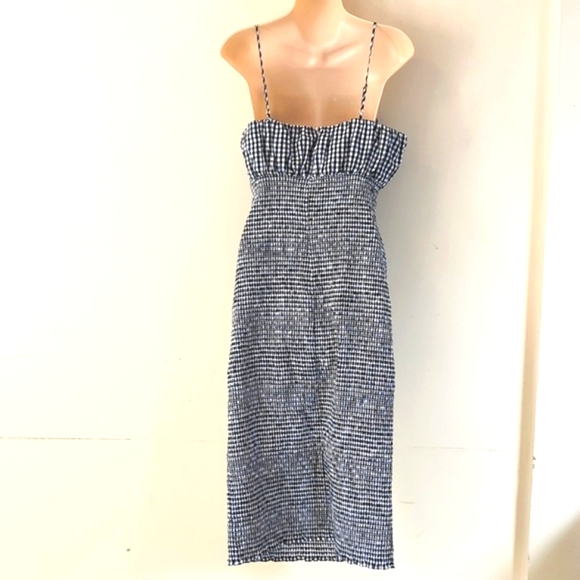 J. Crew Smocked TIe-Front Dress in Gingham - Picture 7 of 16